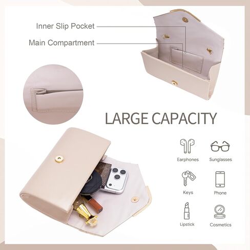 Nude Clutch Purses for Women, Vegan Leather Evening Bag with Detachable Chain, Quilted V-Line Envelope Crossbody Formal Purse, Trendy Women's Handbags for Wedding Cocktail Prom Party in Saudi Arabia