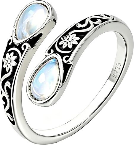 Spoon Rings for Women Adjustable Open Ring Vintage Style 925 Sterling Silver Retro Statement Thumb Ring Ideal Birthday and Holiday Jewelry Gift for Her in Saudi Arabia