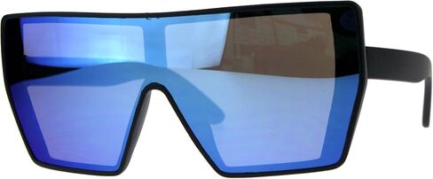 PASTL Extra Oversized Fashion Sunglasses Square Shield Frame Mirror Lens in Kuwait