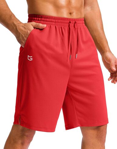 G Gradual Men's Athletic Shorts with Pockets 9" / 11" Long Basketball Shorts Lightweight Quick Dry Gym Workout Shorts for Men in Kuwait