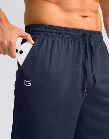 G Gradual Men's Athletic Shorts with Pockets 9" / 11" Long Basketball Shorts Lightweight Quick Dry Gym Workout Shorts for Men in Kuwait