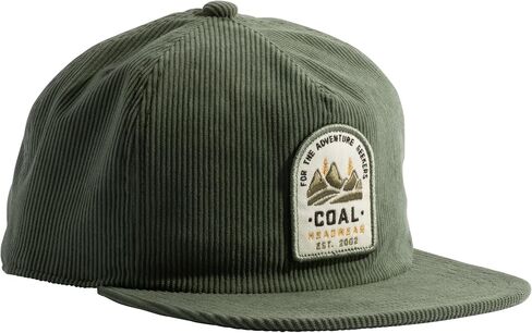 Coal Headwear Hilltop Corduroy 5 Panel Cap Hat - Soft Fine Wale Corduroy, Flat Brim, Adjustable - Outdoor Casual Everyday in Saudi Arabia