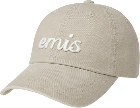 Vintage Pigment Baseball Cap Logo Adjustable Unisex Casual Streetwear Hat Beige in Saudi Arabia