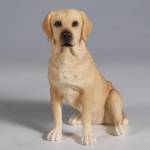 Veronese Design 5 7/8 Inch Sitting Yellow Labrador Retriever Resin Animal Figurine Hand Painted Dog Collectible Gift in Kuwait