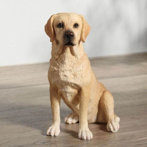 Veronese Design 5 7/8 Inch Sitting Yellow Labrador Retriever Resin Animal Figurine Hand Painted Dog Collectible Gift in Kuwait