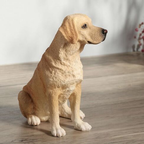 Veronese Design 5 7/8 Inch Sitting Yellow Labrador Retriever Resin Animal Figurine Hand Painted Dog Collectible Gift in Kuwait