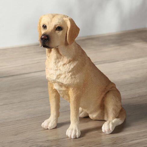 Veronese Design 5 7/8 Inch Sitting Yellow Labrador Retriever Resin Animal Figurine Hand Painted Dog Collectible Gift in Kuwait