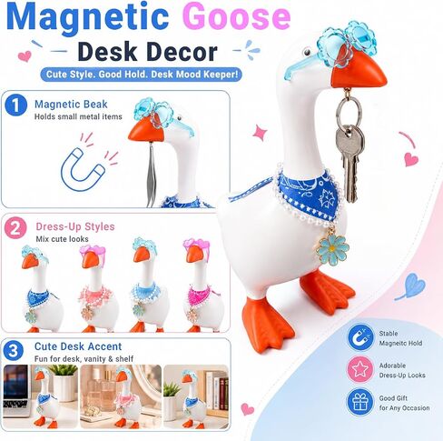 Porch Goose Outfits, Desk Goose Outfits, Ducks Key Holder, Office and Home Decor in Kuwait