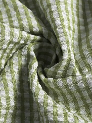 Elegant Gingham Print Maxi Skirt for Women, Elastic Waist Tiered Ruffle Skirt for Daily & Vacation Wear Green in Kuwait