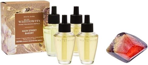 Main Street Bakery - White Barn Bath/Body - 4 Pack Wallflowers Home Fragrance Refills 0.8 fl oz / 24 mL and Stone Soap Natural (Packaging May Vary). in Kuwait