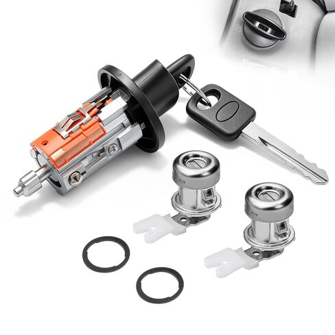 Ignition Switch Door Lock Cylinder Kit for Ford, Ignition Switch Lock Cylinders Keys fit 97-08 Ford E150 E250 E350 Ranger Ignition Locks Cylinder, 96-07 Explorer Aerostar, Replace LC6177 DL5886 597638 in Saudi Arabia