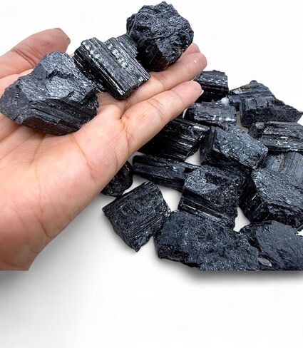 Rough Black Tourmaline Crystals - Raw Natural Black Tourmaline Stones Bulk - Crystal Healing in Kuwait