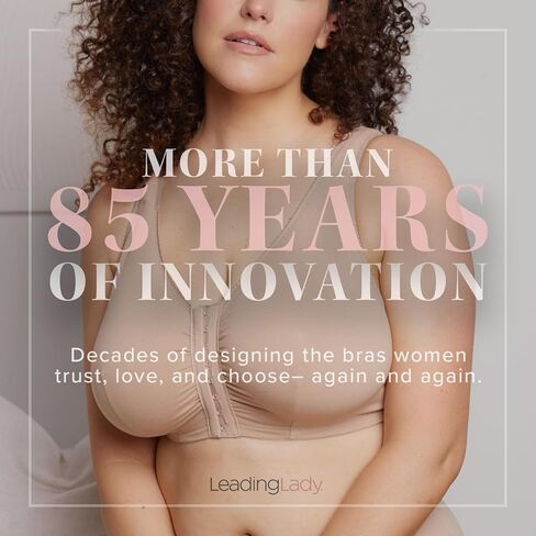 LEADING LADY, The Lucille, Wireless Bra, Lace Trim Straps, Dual-Layer Microfiber, Full Coverage, Adjustable, Bras for Women in Saudi Arabia