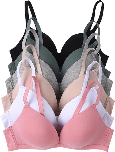 Women Bras 6 Pack of No Wire Free Bra B Cup C Cup (40C) in Saudi Arabia
