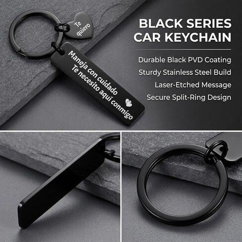 Spanish Drive Safe Keychain for Him, I Love You Gifts Pendant, Mens Anniversary for Boyfriend Husband, Maneja Con Cuidado Te Necesito Aqui Conmigo Llavero, in Saudi Arabia