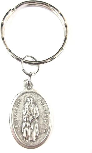 VPP St Vincent de Paul Medal Italy Key Ring Gift Box Prayer Card in Saudi Arabia