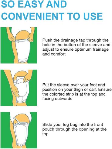 Catheter Leg Bag Holder M Anti-Slip Catheter Sleeves Stay in Place Urine Bags for Legs for Men Women Wheelchairs in Saudi Arabia