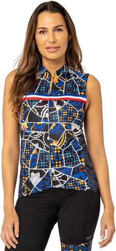 Terry Cycling Jersey Womens Signature Sleeveless Bike Jersey for Women with Pockets, Athletic-Fit Full Front Zip Summer Top in Saudi Arabia