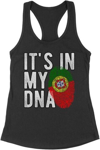 Portugal in My DNA Tank Top Fitted Racerback Women's in Kuwait