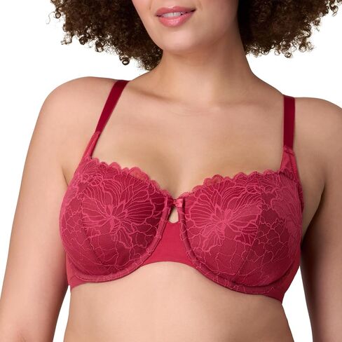 حمالة صدر نسائية من الدانتيل غير المبطنة من Playtex مع سلك داخلي، حمالات صدر Balconette للنساء، دعم، قابلة للتحويل (زائد in Kuwait