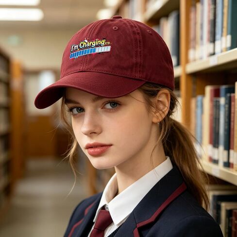 I'm Charging Funny Meme Washed Cotton Baseball Cap, Soft Dad Hat for Men Women, Gamer Energy Charging Hats in Kuwait