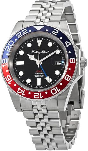 Mathey-Tissot GMT Automatic Black Dial Pepsi Bezel Men's Watch H903ATAR in Saudi Arabia