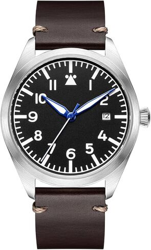 Boyarca Pilot Watch Men's Aviator Wrist Watch Japan Automatic Movement Retro Mechanical Watches Stainless Steel Case with Luminous Waterproof in Saudi Arabia