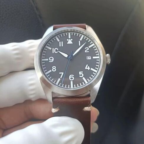 Boyarca Pilot Watch Men's Aviator Wrist Watch Japan Automatic Movement Retro Mechanical Watches Stainless Steel Case with Luminous Waterproof in Saudi Arabia