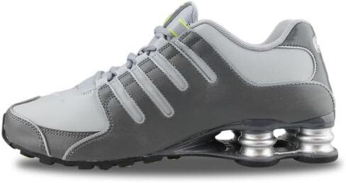 حذاء رياضي رجالي من Nike Shox NZ مصنوع من الجلد الصناعي باللون الرمادي الداكن مقاس 9 US in Kuwait