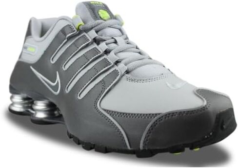 حذاء رياضي رجالي من Nike Shox NZ مصنوع من الجلد الصناعي باللون الرمادي الداكن مقاس 9 US in Kuwait
