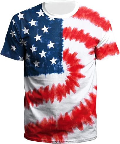 Mens USA American Flag Patriotic Shirt, 4th of July Shirts, Short Sleeve Graphic Tees for Men in Saudi Arabia