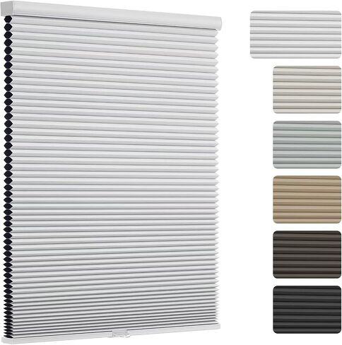 Changshade Custom Blackout Cellular Shades, 1.5 Inch Cordless Honeycomb Blinds with Aluminum Rails, Thermal Insulated Room Darkening Window Treatments for Bedroom, Nursery & Home Cinema in Saudi Arabia