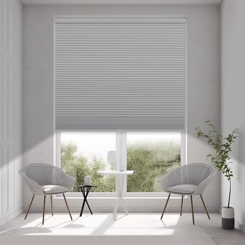 Changshade Custom Blackout Cellular Shades, 1.5 Inch Cordless Honeycomb Blinds with Aluminum Rails, Thermal Insulated Room Darkening Window Treatments for Bedroom, Nursery & Home Cinema in Saudi Arabia