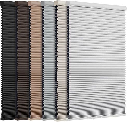 Changshade Custom Blackout Cellular Shades, 1.5 Inch Cordless Honeycomb Blinds with Aluminum Rails, Thermal Insulated Room Darkening Window Treatments for Bedroom, Nursery & Home Cinema in Saudi Arabia