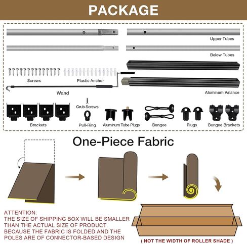 Artpuch Premium 8' W x 8' H Outdoor Roller Shade for Patio, Cordless Roll Up Blinds with Aluminum Valance, Privacy Screen for Porch Pergola Gazebo, 2 Poles & 1 Fabric, Mocha in Saudi Arabia