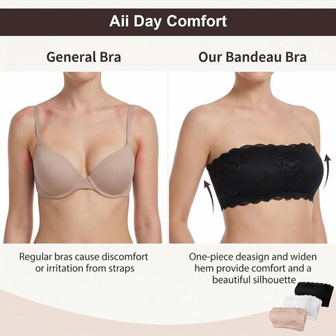 3 قطع علوية من الدانتيل للنساء، حمالة صدر لاسلكية بدون خياطة، 3 ألوان قابلة للتمدد بدون حمالات للنساء، حمالة صدر غير مرئية غير مبطنة من الدانتيل للخروج في الحفلات، والسفر على الشاطئ، واليوجا الرياضية in Kuwait