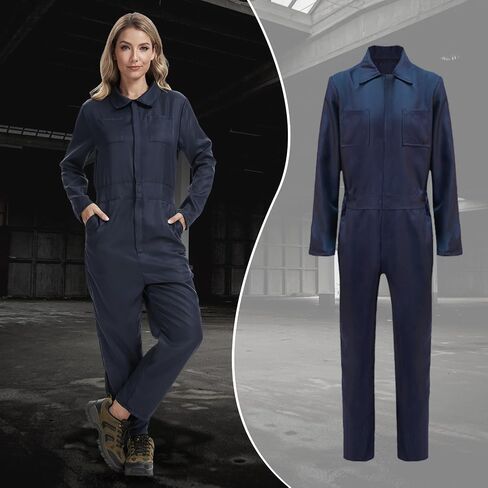 Halloween Costume Women, Navy Blue Adult Jumpsuit Coveralls, Halloween Cosplay Costume (Blue, Small) in Saudi Arabia