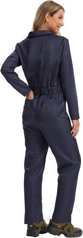 Halloween Costume Women, Navy Blue Adult Jumpsuit Coveralls, Halloween Cosplay Costume (Blue, Small) in Saudi Arabia