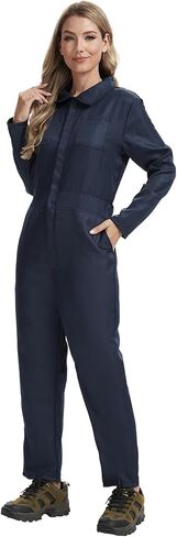 Halloween Costume Women, Navy Blue Adult Jumpsuit Coveralls, Halloween Cosplay Costume (Blue, Small) in Saudi Arabia