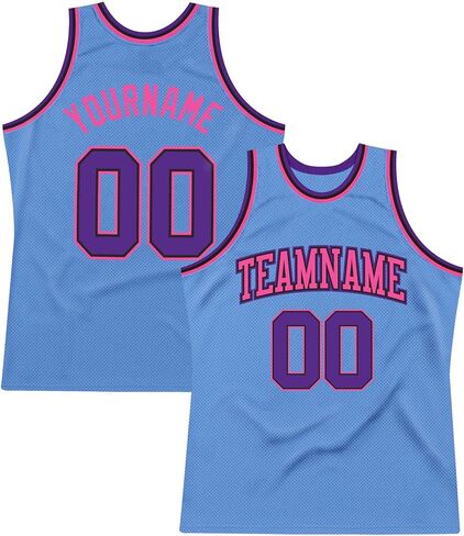 Custom Basketball Jersey for Men Women Kids Youth, Personalized Blue Purple Sportswear Stitched Printed Team Name Number Logo in Kuwait