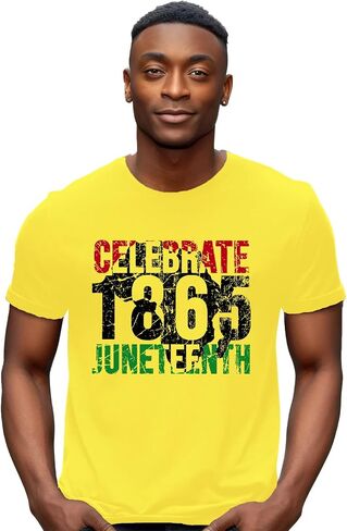 Juneteenth Shirts Men Celebrate 1865 Black Freedom Day T-Shirt African American Tee Tops in Saudi Arabia