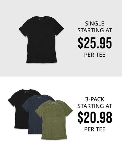 INTO THE AM Pocket T Shirts for Men S - 4XL Soft Cotton Blend Fitted Crew Neck Mens Pocket Tee Shirt in Saudi Arabia