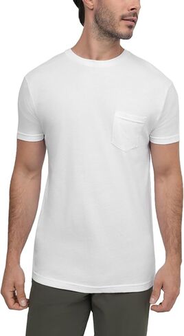 INTO THE AM Pocket T Shirts for Men S - 4XL Soft Cotton Blend Fitted Crew Neck Mens Pocket Tee Shirt in Saudi Arabia