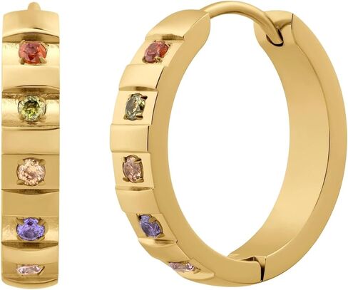 Cords Club Drinks by the Pool Hoop Earrings – Stainless Steel with Multicolor Enamel – Hypoallergenic, Water & Tarnish Resistant in Saudi Arabia