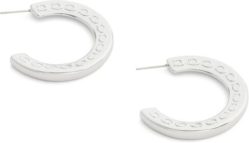 COACH Jewelry Women's Signature C Large Hoop Earrings in Kuwait