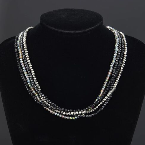 Noessla Crystal Beaded Costume Jewelry Set(Black-2) in Saudi Arabia