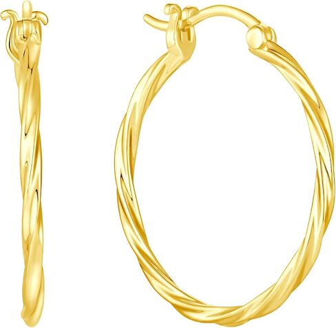 Starchenie 925 Sterling Silver Hoop Earrings for Women | Women's Twisted Huggie Earring in Kuwait
