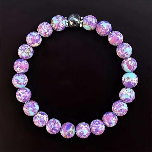 Beaded Stretch Bracelets for Women Purple Bracelet for Spiritual Awareness Calmness Jewelry Gift for Alleviating Stress in Kuwait