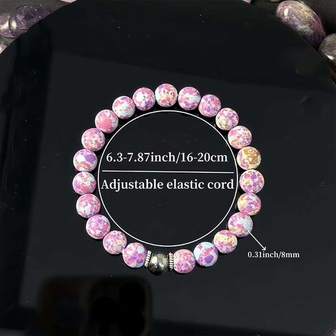 Beaded Stretch Bracelets for Women Purple Bracelet for Spiritual Awareness Calmness Jewelry Gift for Alleviating Stress in Kuwait