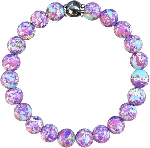 Beaded Stretch Bracelets for Women Purple Bracelet for Spiritual Awareness Calmness Jewelry Gift for Alleviating Stress in Kuwait